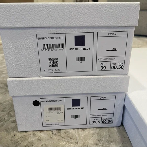 Dior Shoe Box Dust Bag Packaging Set Dway Slide Boxes Ribbon Gift Bundle French - Picture 3 of 5